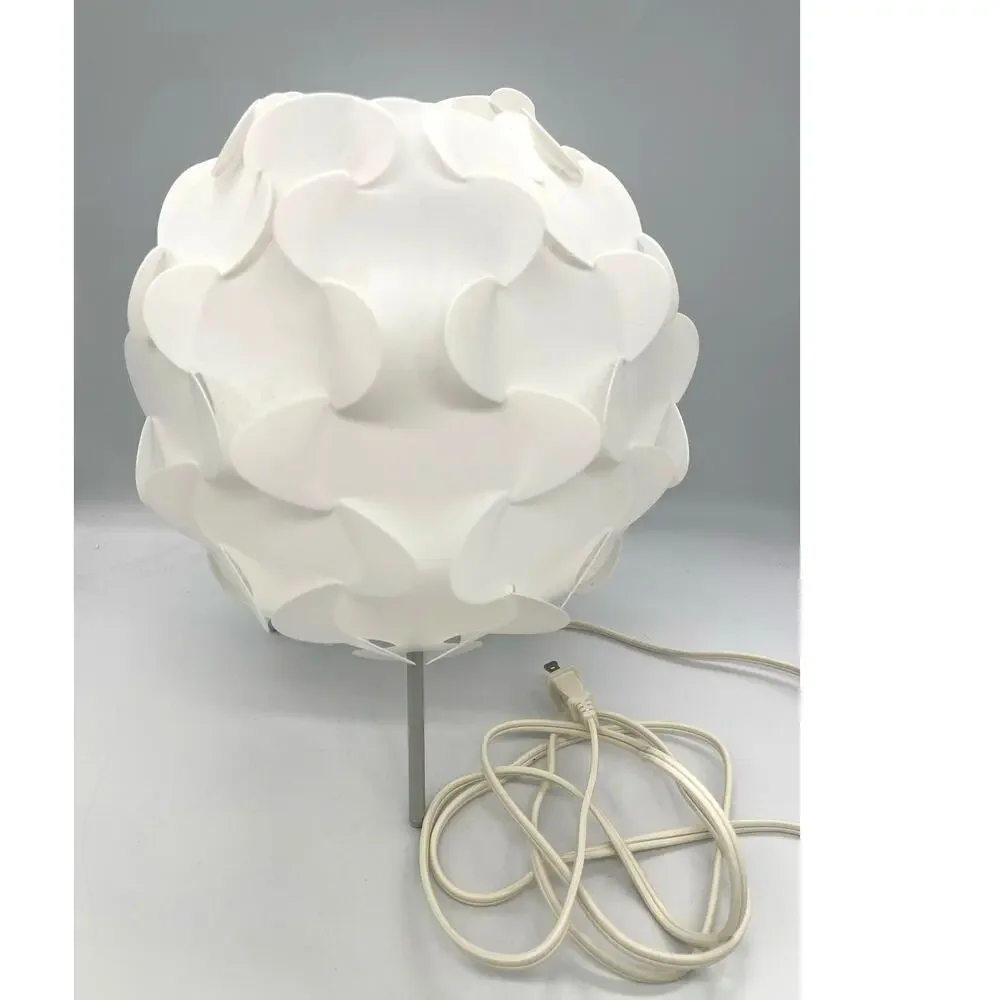 IKEA FILLSTA White Plastic Sculptural Puzzle Design Table Lamp by Gunner Jenson